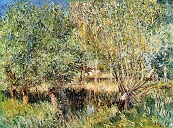 Alfred Sisley : Willows on the Banks of the Orvanne